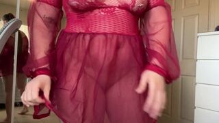 YouTuber Erika Kay Trying on TRANSPARENT DRESSES - porn video