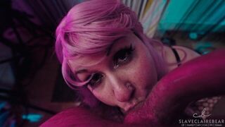 Slut sucks dick and gets slapped - porn video