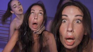 Submissive Bimbo Teen Cums Her Brains Out During Cervix Crushing FFM Rough Fuck - porn video